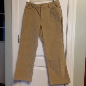 Rafaella Tan Corduroy Pants Women 14P Straight Leg EUC Winter Fall Casual Office